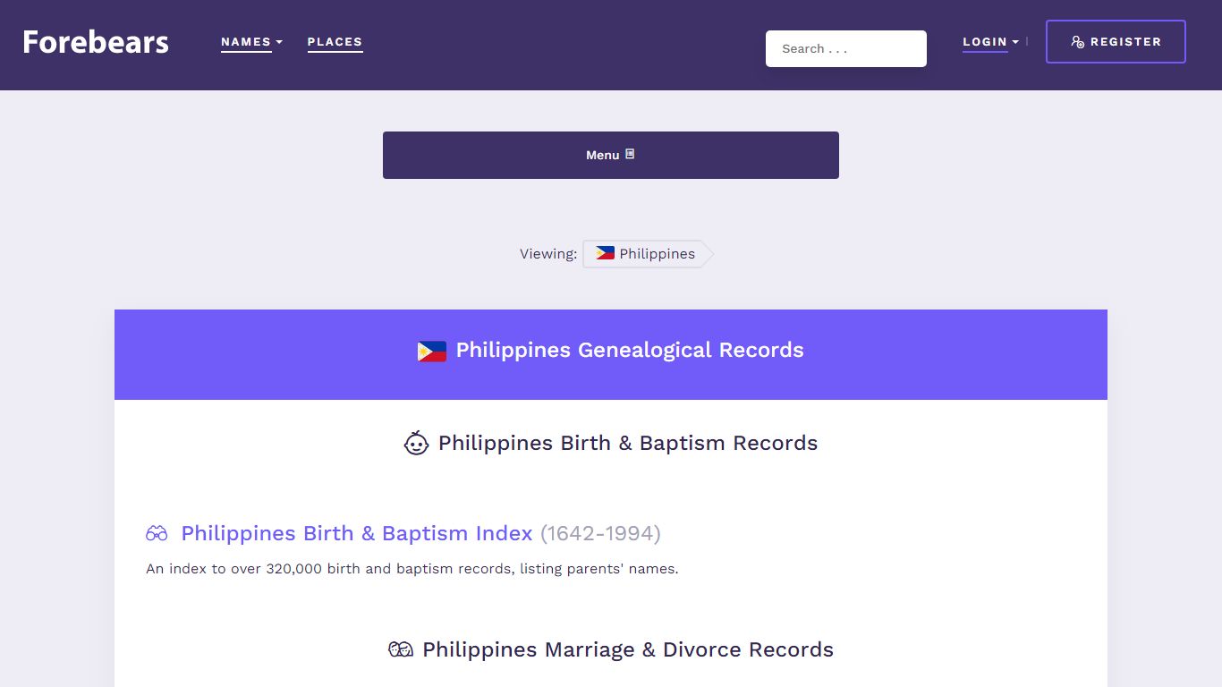 Philippines Genealogy Resources & Vital Records - Forebears